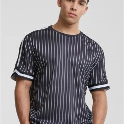 Мъжка тениска в черен цвят Urban Classics Oversized Striped Mesh
