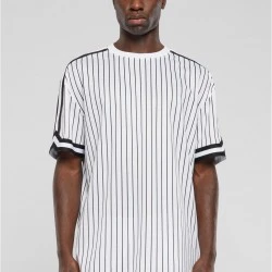 Мъжка тениска в бял цвят Urban Classics Oversized Striped Mesh