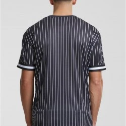 Мъжка тениска в черен цвят Urban Classics Oversized Striped Mesh