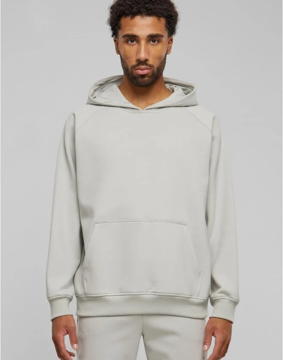 Мъжки суичър с качулка в сив цвят Urban Classics Cosy Raglan, Суичъри с цип - Hoodstyle.bg