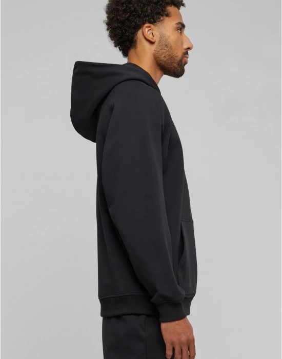 Мъжки суичър с качулка в черен цвят Urban Classics Cosy Raglan, Суичъри с цип - Hoodstyle.bg