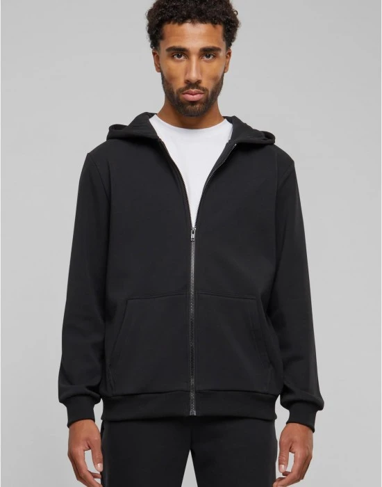 Мъжки суичър в черно Urban Classics Cozy Zip, Суичъри с цип - Hoodstyle.bg