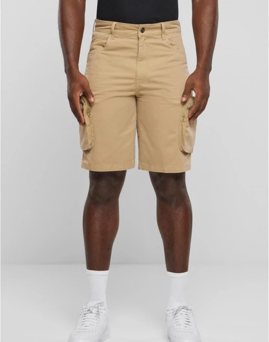 Мъжки къси панталони в бежов цвят Urban Classics Baggy Cargo Shorts, Къси панталони - Hoodstyle.bg