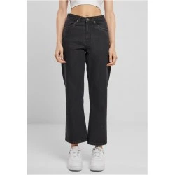 Дамски дънки в черно Urban Classics Cropped