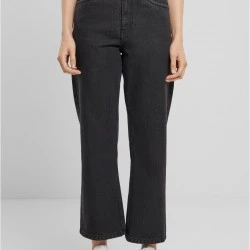Дамски дънки в черно Urban Classics Cropped