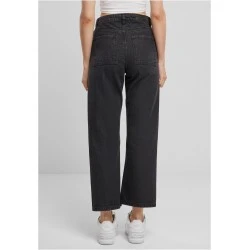 Дамски дънки в черно Urban Classics Cropped