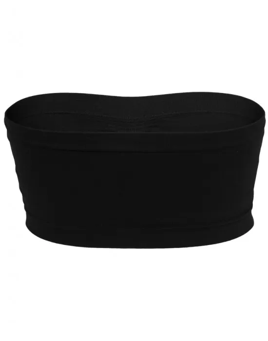 Дамски топ в черен цвят Urban Classics Ladies Pads Bandeau black, Жени - Hoodstyle.bg