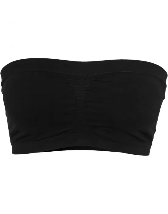 Дамски топ в черен цвят Urban Classics Ladies Pads Bandeau black, Жени - Hoodstyle.bg