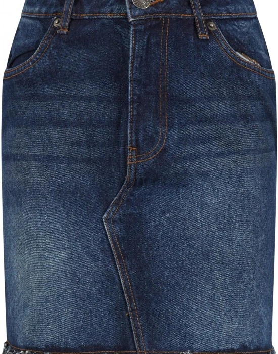 Дамски Дънки Ladies Heavy Mini Denim Skirt new dark blue washed 29