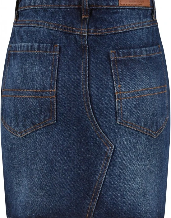 Дамски Дънки Ladies Heavy Mini Denim Skirt new dark blue washed 29