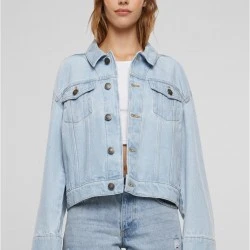 Дамско дънково яке 80s Oversized light blue