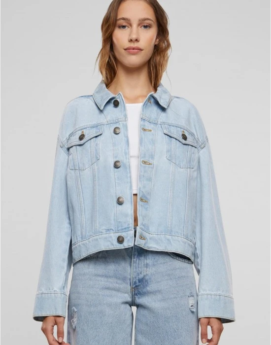 Дамско дънково яке 80s Oversized light blue, Якета - Hoodstyle.bg