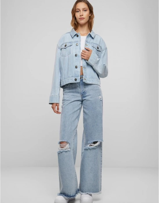 Дамско дънково яке 80s Oversized light blue, Якета - Hoodstyle.bg