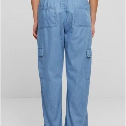 Дамски Дънки Ladies Light Denim Cargo Pants skyblue washed XXL