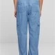 Дамски Дънки Ladies Light Denim Cargo Pants skyblue washed XXL