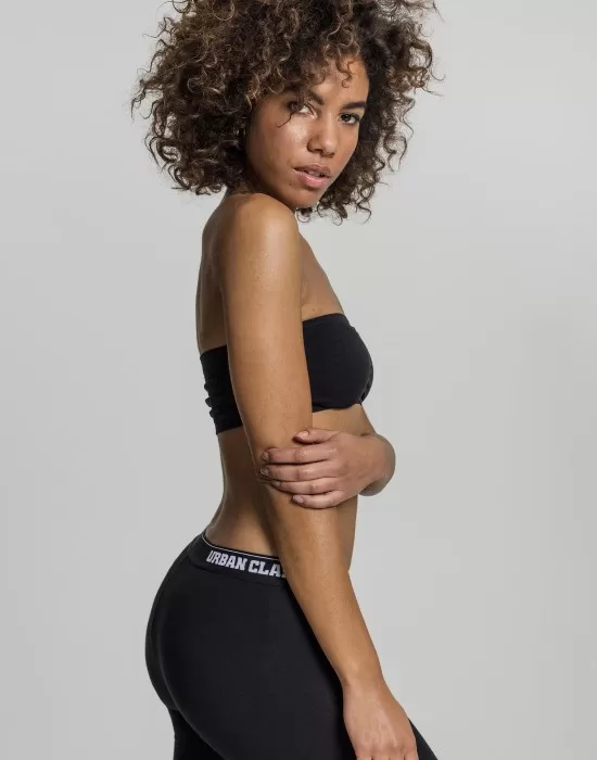 Дамски топ в черен цвят Urban Classics Ladies Pads Bandeau black, Жени - Hoodstyle.bg