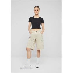 Дамски къси панталони в светлобежов цвят Urban Classics Ladies Cotton Cargo Bermuda