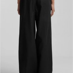 Дамски панталон в черно Urban Classics Linen Mixed Wide 