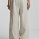 Дамски панталон в цвят екрю Urban Classics Linen Mixed Wide, Панталони - Hoodstyle.bg