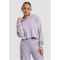 Дамски къс суичър Urban Classics Terry Hoodie dustylilac