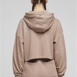 Дамски къс суичър Urban Classics Terry Hoodie duskrose