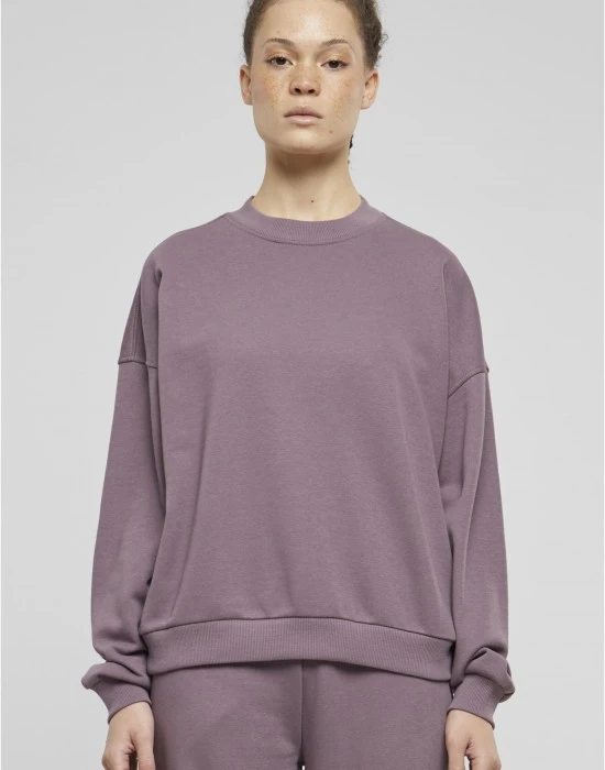Дамска блуза Urban Classics Terry Crewneck fadedpurple, Блузи - Hoodstyle.bg