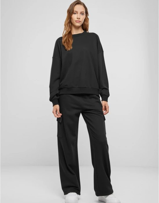 Дамска блуза Urban Classics Terry Crewneck black, Блузи - Hoodstyle.bg
