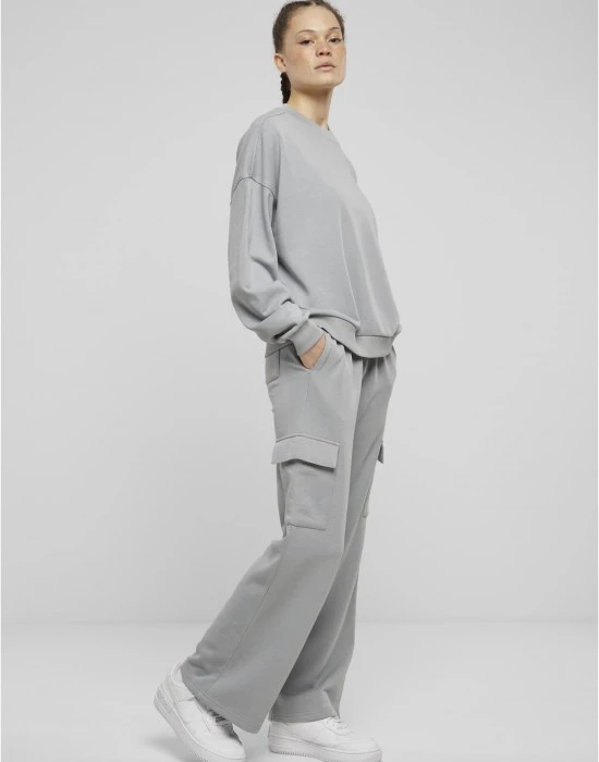 Дамска блуза Urban Classics Terry Crewneck lightasphalt, Блузи - Hoodstyle.bg