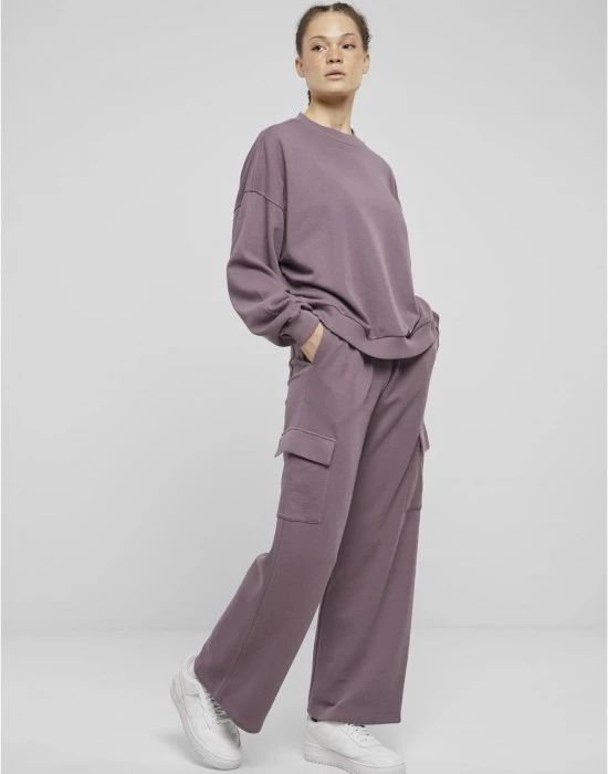 Дамска блуза Urban Classics Terry Crewneck fadedpurple, Блузи - Hoodstyle.bg
