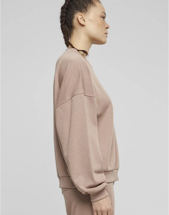 Дамска блуза Urban Classics Terry Crewneck duskrose, Блузи - Hoodstyle.bg