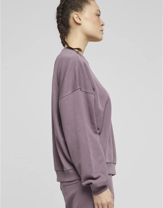 Дамска блуза Urban Classics Terry Crewneck fadedpurple, Блузи - Hoodstyle.bg