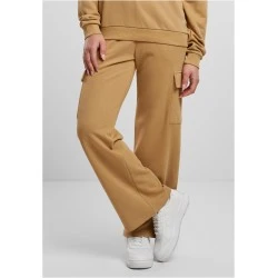 Дамски карго панталони Urban Classics Terry Sweat Pants unionbeige  