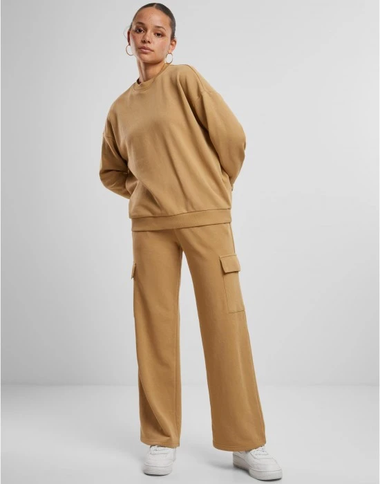Дамски карго панталони Urban Classics Terry Sweat Pants unionbeige, Панталони - Hoodstyle.bg