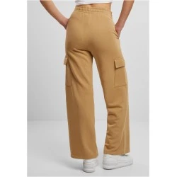 Дамски карго панталони Urban Classics Terry Sweat Pants unionbeige  