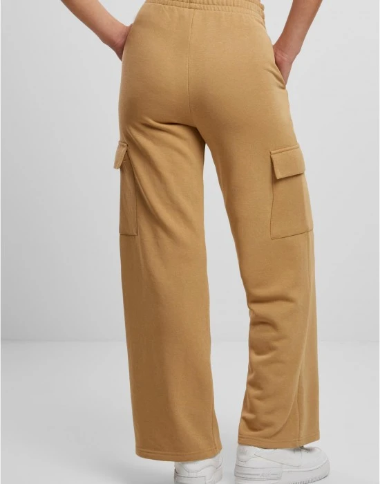 Дамски карго панталони Urban Classics Terry Sweat Pants unionbeige, Панталони - Hoodstyle.bg