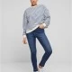Дамски дънки с висока талия Urban Classics Open Hem darkblue washed, Дънки - Hoodstyle.bg