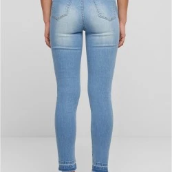 Дамски дънки с висока талия Urban Classics Open Hem clearblue