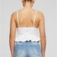 Дамски топ в бял цвят Urban Classics Ladies Waffle Pique Ruffle, Топове - Hoodstyle.bg
