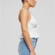 Дамски топ в бял цвят Urban Classics Ladies Waffle Pique Ruffle, Топове - Hoodstyle.bg