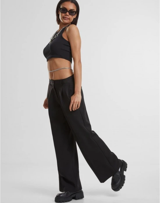 Дамски панталон в черно Urban Classics Trousers, Панталони - Hoodstyle.bg