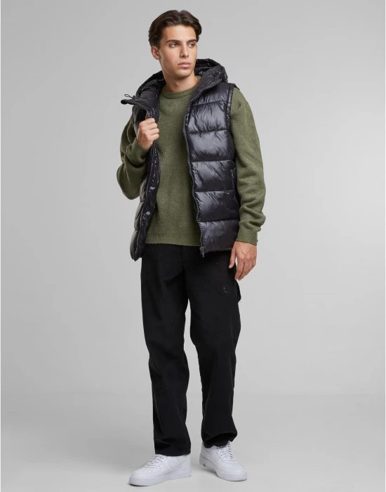 Грейка Recycled Hooded Puffer Vest black XXL