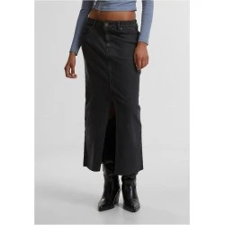 Дамски Дънки Ladies High Slit Denim Skirt black washed 29