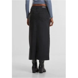 Дамски Дънки Ladies High Slit Denim Skirt black washed 29