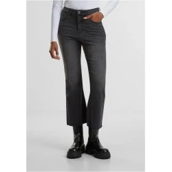 Дамски Дънки Ladies Cropped Flared Denim Pants black washed 29