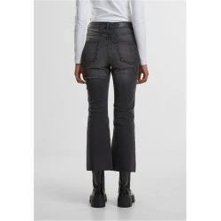 Дамски Дънки Ladies Cropped Flared Denim Pants black washed 29