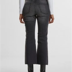 Дамски Дънки Ladies Cropped Flared Denim Pants black washed 29