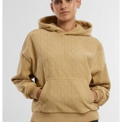 Суичър Ladies Jacquard Velvet Oversized Hoodie unionbeige XXL