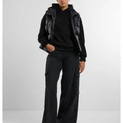 Суичър Ladies Jacquard Velvet Oversized Hoodie black XXL