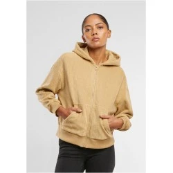 Суичър Ladies Jacquard Velvet Oversized Zip Hoody unionbeige XXL