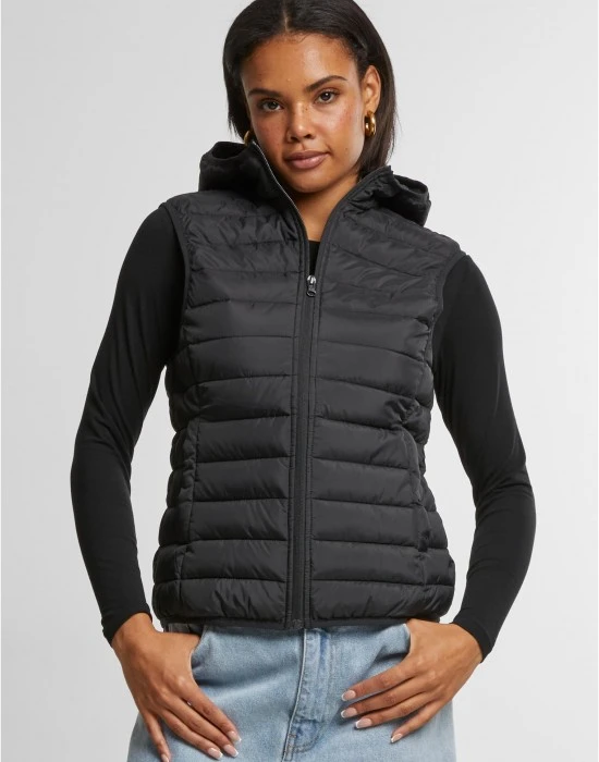 Дамска грейка в черно Urban Classics Puffer Vest, Жилетки - Hoodstyle.bg